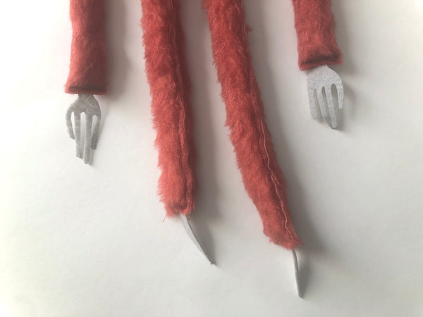 Parskid ”Red Elf” plush doll sculpture