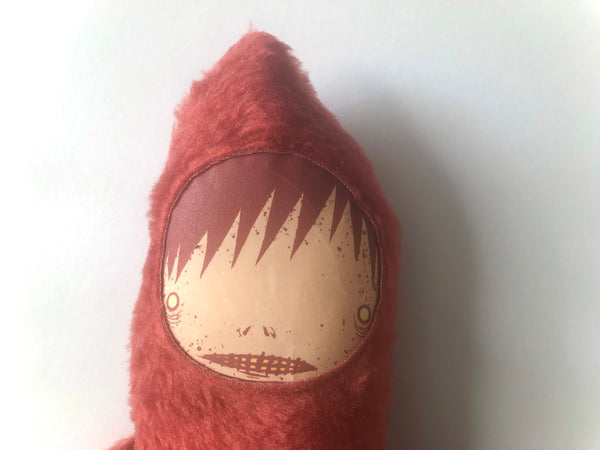 Parskid ”Red Elf” plush doll sculpture