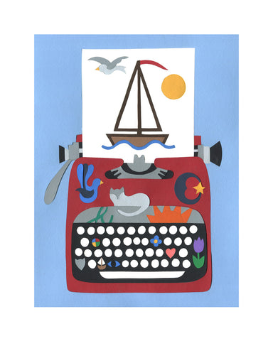 Timothy Karpinski  "Type, Write, Her" Giclee Print