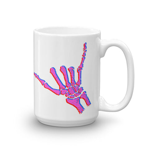 Psycho Skeleton Shaka Mug by Cris Cook