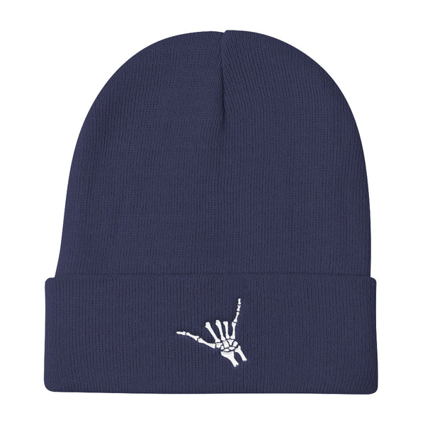 Skeleton Shaka -Namaste off my wave - Knit Beanie 12"