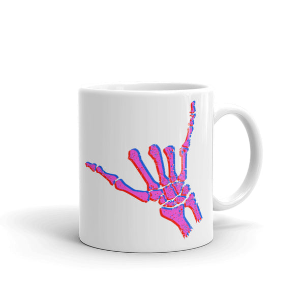 Psycho Skeleton Shaka Mug by Cris Cook