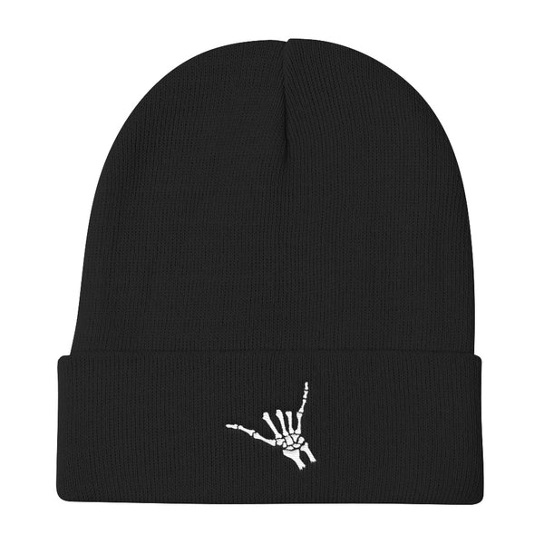 Skeleton Shaka -Namaste off my wave - Knit Beanie 12"