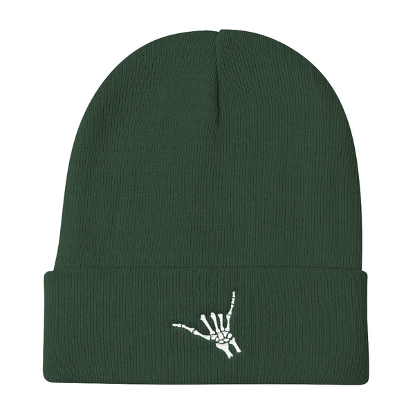 Skeleton Shaka -Namaste off my wave - Knit Beanie 12"