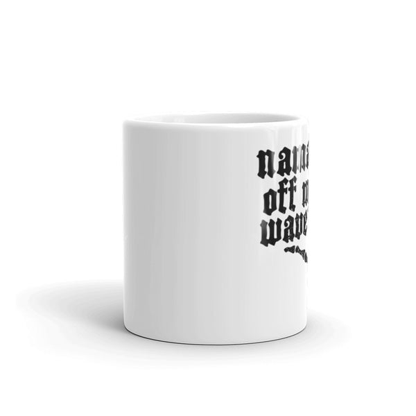"Namaste off my wave" Mug by Cris Cook